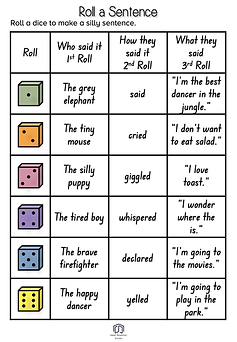 Free Writing Activity for Primary School